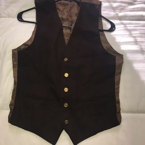 YSL vintage vest Fudge Chocolate/Carmel brown